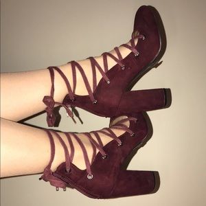 Maroon heels